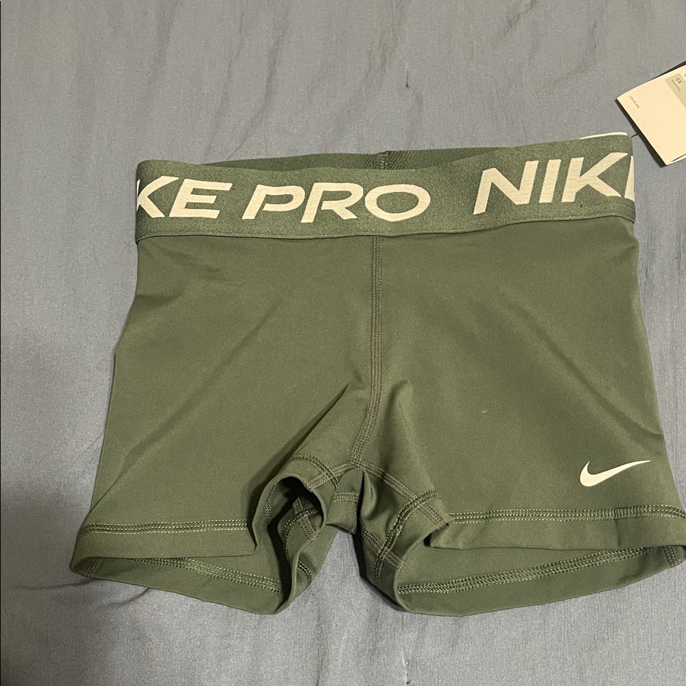 Nike Pro Women's Olive Athletic Shorts